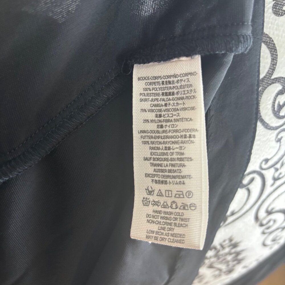 Free People L Black Velvet & Chiffon Dress Bell Sleeves Witchy Whimsigoth - Picture 5 of 5